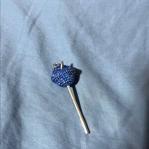 Dazzling Blue Crystal lollipop Pendant.